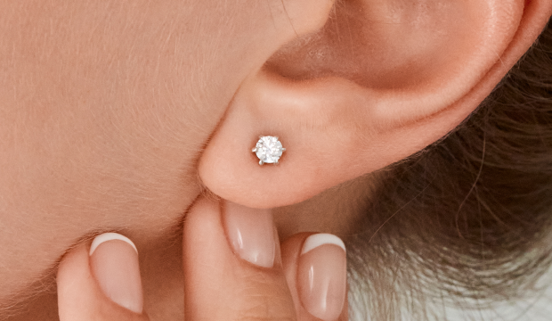 Diamantni uhani na zatič | acredo