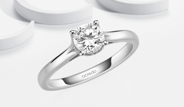Zaročni prstani 0,7 ct s certifikatom | acredo
