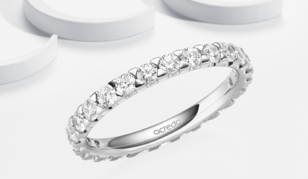 Rastoči eternity prstani 1 - 7 diamantov | acredo